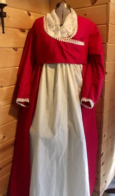 Vestido de día Emma Jane Austen Empire Waist siglo XIX. busto talla hasta 48 Foto 1 de 4