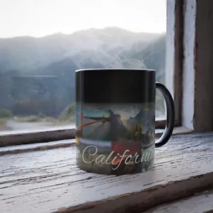 Farbwechsel! State of California Landmarks ThermoH Morphin Keramik Kaffeebecher - Bild 1 von 9