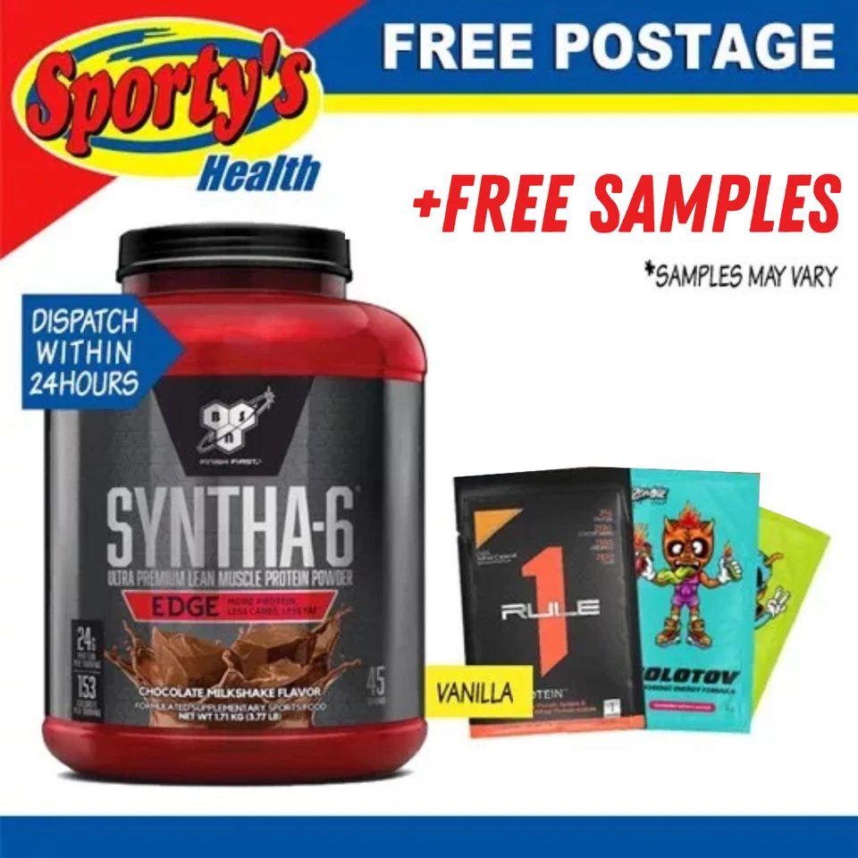 BSN SYNTHA-6 EDGE 4LB 45 SERVES CHOCOLATE WHEY PROTEIN BLEND FREE POSTAGE - image 1 of 1