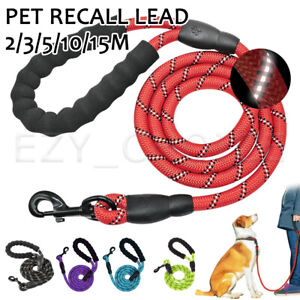 2-15M Pet Strong Rope Long Nylon Training Dog Puppy Leash Heavy Duty Recall Lead