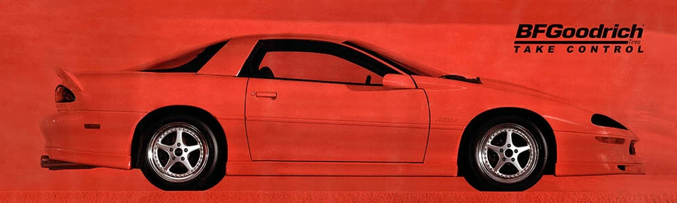 1997 Camaro SS Red BF Goodrich Banner REPRODUCTION 21"x72" - Image 1 of 1