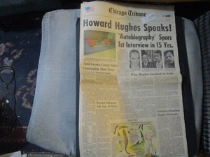 Chicago Tribune 10 gennaio 1972 HOWARD HUGHES PARLA! - Foto 1 di 1