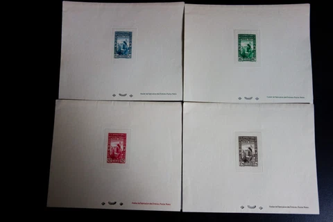 Algeria Stamps Rare Set Large Deluxe Proofs all 4 values various colors Cover