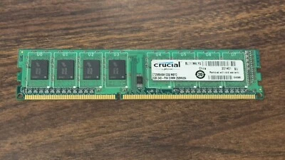 2GB DDR3-1333 PC3-10600 CL9 1.5V 240-pin -- -- -- Crucial (CT25664BA1339.M8FD) - Image 1 of 4