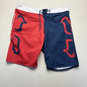 Fox Herren Furnace Boardshorts Gr. 36 Navy Rot Bedruckt Ez Fly Reißverschlusstaschen Stretch - Bild 1 von 2