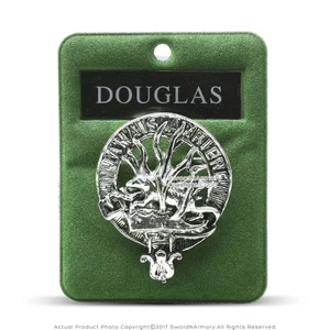 Clan Douglas Scottish Crest Badge Brooch Pin for Clothes Costume Gift Souvenir - Picture 1 of 3