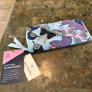 Neu mit Etikett Vera Bradley RFID Akkordeon faltbare Geldbörse Schmetterling von (keine Handschlaufe) - Bild 1 von 7