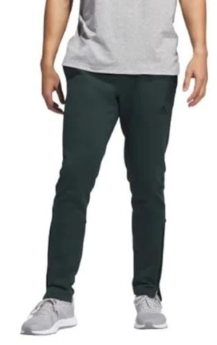 Adidas Men's Fleece Tapered Zip Leg Pants Green Size XXL