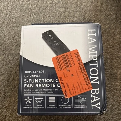 Hampton Bay 98131 3-Speed Universal Ceiling Fan Premier Remote Control - Black - Image 1 of 3