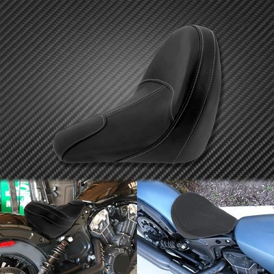 Black Front Rider  Solo Seat Pillion Pad Fit For Indian Scout Sixty 2015-2020 - Image 1 of 4