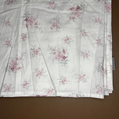 Farmhouse Rachel Ashwell Rosa Floral Rosa Brotes Queen Sábana Plana Solo Nunca Usada Foto 1 de 4