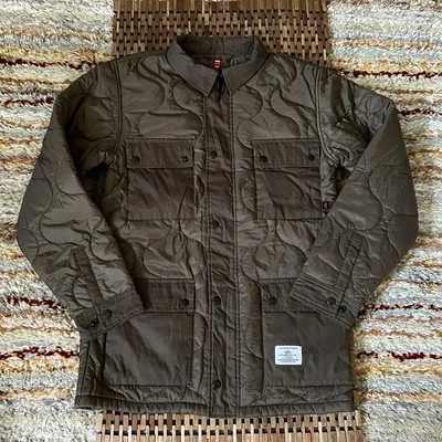 Alpha Industries Diamond Quilted Military Puffer Jacket Chore Green Large L - Image 1 of 3