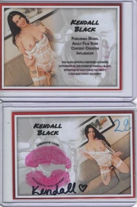Tarjeta coleccionable Kendall negra firmada y besada actriz celebridad de la costa este modelo 28 - Imagen 1 de 1