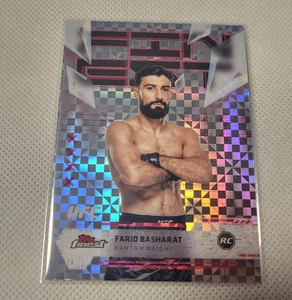 2025 TOPPS FINEST UFC FARID BASHARAT RC UNCOMMON CHECKERBOARD REFRACTOR - Bild 1 von 2