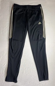 adidas Boys Tiro 17 Climacool Joggers Track Pants Black Gold Size M 12-14 - Picture 1 of 14