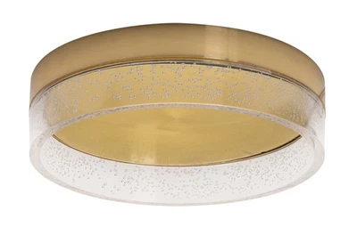 AFX MGGF12L30D1 Maggie 12"W LED Flush Mount Drum Ceiling Fixture - Brass - Image 1 of 4