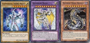 Rainbow Neos Fusion Set: Rainbow Dark Dragon + Elemental Hero Neos Yugioh - Picture 1 of 1
