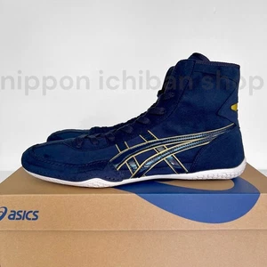 【In stock】ASICS Wrestling Shoes New 1083A001 EX-EO TWR900 Navy x Navy x Gold - Picture 1 of 10