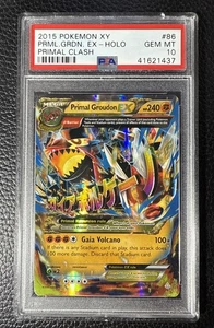 2015 Pokemon XY Primal Clash #86 Mega Primal Groudon EX PSA 10 - Picture 1 of 2