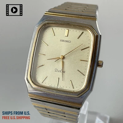 Reloj para hombre vintage [como nuevo] Seiko Dolce 7741-5130 oro tungsteno Qz -Se envía desde EE. UU. Foto 1 de 4