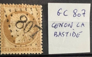 🦬 Empire N°55 - 15 c bistre - Losange GC 807 - Cenon La Bastide🦬 - Picture 1 of 1