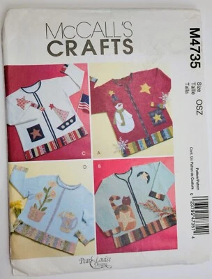 2004 McCalls Craft Pattern 4735 Seasonal Appliques for Sweatshirts Uncut - Image 1 of 4