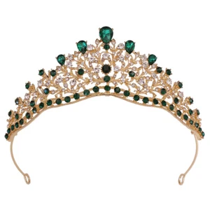 6cm Tall Crystal Bridal Queen Princess Prom Tiara Crown For Women 5 Colors - Picture 1 of 17