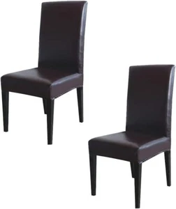 Pu Leather Chair Covers Stretch Waterproof Chair Protectors For Dining Room Set - Picture 1 of 3