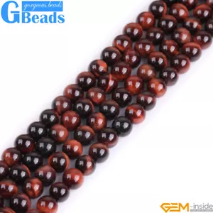 Natural Red Tiger's Eye Gemstone Round Loose Beads Free Shipping 6mm 8mm 10mm - Picture 1 of 37