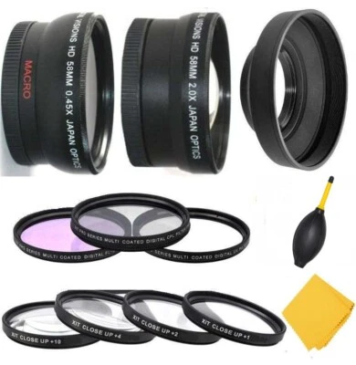 Kit de filtro de lente accesorio 58 mm para Panasonic Lumix DMC-G85 con lente de 12-60 mm Foto 1 de 4