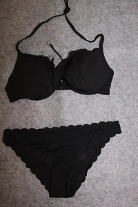 BIKINI SET GRÖSSE 38 (75D) SCHWARZ MIT BÜGEL SCHAUMSTOFF H&M - Bild 1 von 2