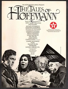 Estampado publicitario vintage Metropolitan Opera The Tales of Hoffmann Texaco 1988 - Imagen 1 de 1