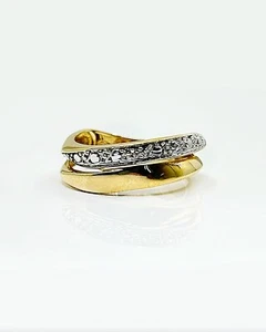 Bague Or Bicolore 18k 2.57 grs taille 48 - Bijoux occasion - Imagen 1 de 3