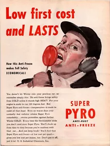 VINTAGE 1944 SUPER PYRO FROSTSCHUTZ JUNGE MIT SAUGER DRUCK ANZEIGE - Bild 1 von 1