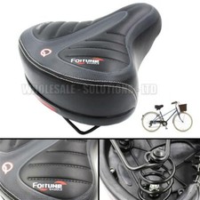 Extra Wide Comfy Cushioned Bike Seat Soft Padded Bicycle Gel Universal Saddle