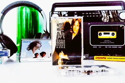 Eddie Money: Right Here (1991, Columbia Records, CT 46756) ~ Cassette Tape  - Image 1 of 4