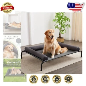 XL Heavy-Duty Elevated Dog Bed with Washable Cushions - Perfect for All Breeds - Picture 1 of 8