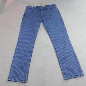 Levi's 511 Jeans 36 x 29 Blue Zip Fly Stretch Slim Hickory Stripe NEW - Picture 1 of 13