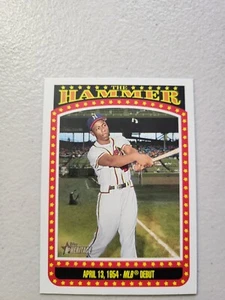2023 Topps Heritage High Number The Hammer #TH-1 Hank Aaron NM Free Shipping - Picture 1 of 2