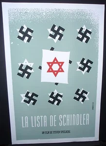 LISTA DE SCHLINDER / Póster de homenaje a serigrafía cubana para la película de Spielberg CUBA ARTE - Imagen 1 de 4