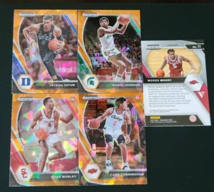 2021-22 Prizm Draft Picks Basketball ORANGE ICE PRIZMS with Variations You Pick