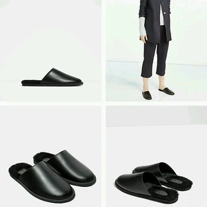 ZARA FLAT LEATHER SLIPPER SHOES EUR 36 US 6 REF.3655/101 NWT!!! - Picture 1 of 1