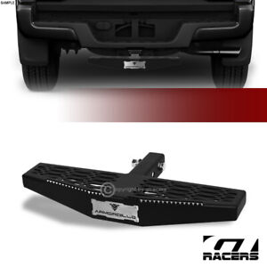 2" Matte Black Trailer Tow Mount Receiver Custom Rear Bumper Hitch Step Bar G17