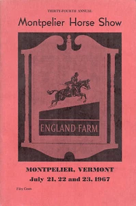 Montpelier Vermont Horse Show 1967 programa eventos caballos ingresaron anuncios locales - Imagen 1 de 5