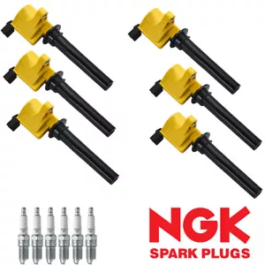 6X Ignition Coil & 6X NGK Spark Plug For Mazda Tribute 3.0L V6 FD502 - Picture 1 of 4