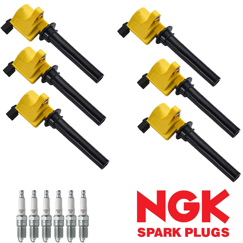 6X Ignition Coil & 6X NGK Spark Plug For Mazda Tribute 3.0L V6 FD502 - Image 1 of 4