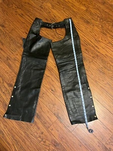 Slick Awesome Leathers Unisex Motorcycle Chaps Medium 33" inseam - Imagen 1 de 10