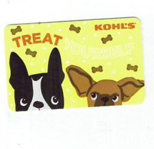 Kohl's Gift Card -Boston Terrier, Chihuahua - Cute Dogs - Collectible - No Value