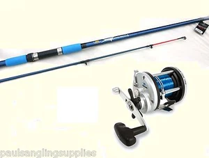 Beachcaster rod 12ft / 3.6mtr & JD300 Multiplier Fishing Reel Line - Picture 1 of 1