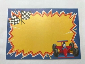 10 Children's Party Race Car Flat Note Cards w/Envelopes - 4-1/4" x 6-1/4" - Picture 1 of 4